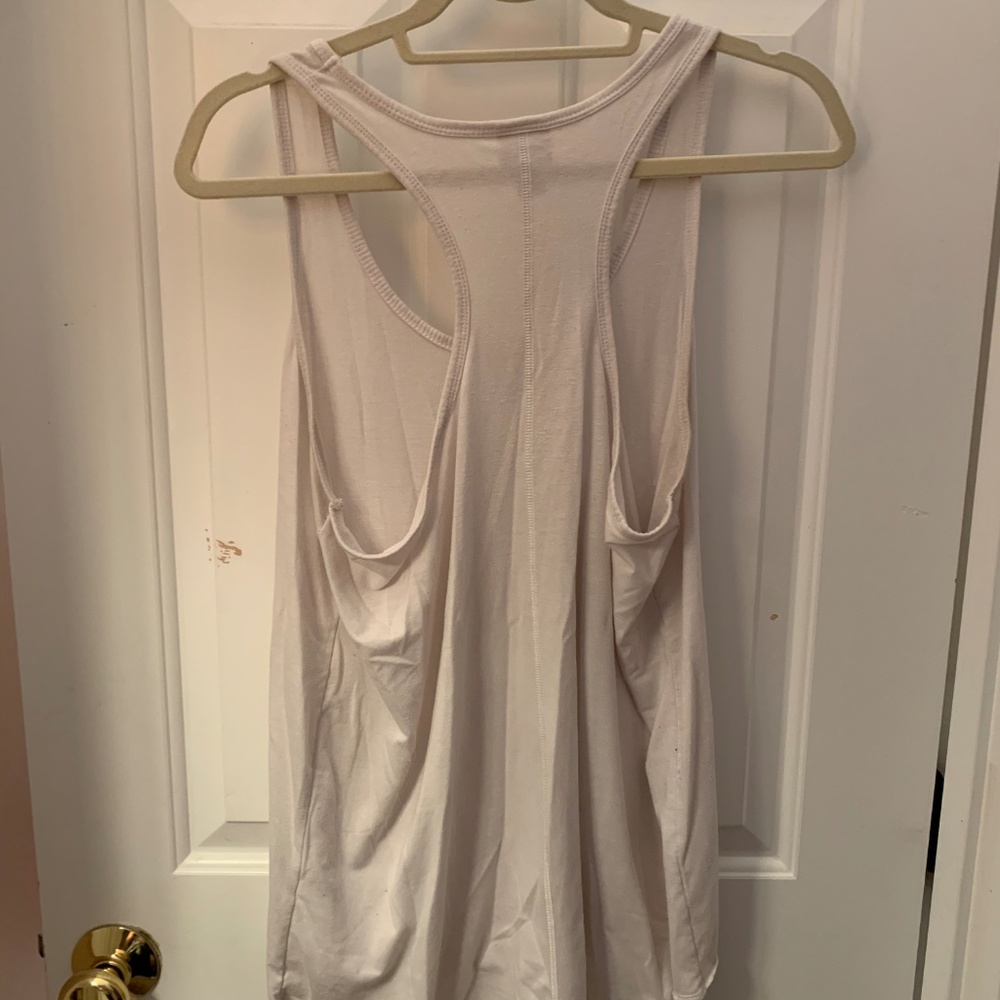 White Racerback Tank Top - Picture 2 of 3